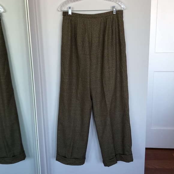 Ann Taylor Loft Tweed Wide Leg Trousers - Picture 4 of 9